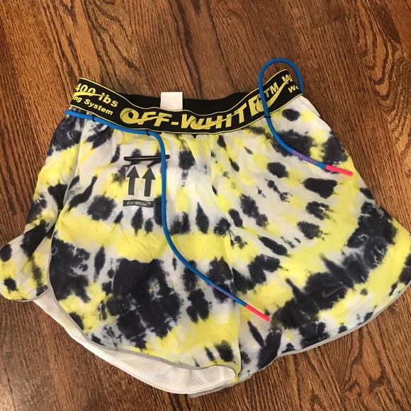 Off white Nike shorts